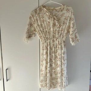 Floral dress with tie front